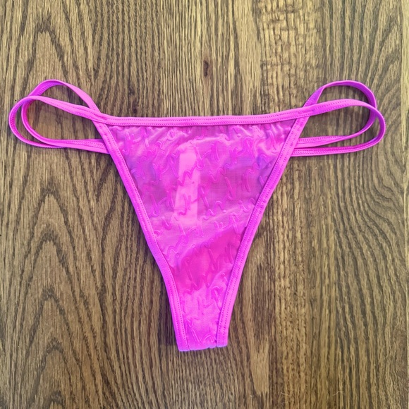 Final Sale! PINK Victoria’s Secret strappy mesh thong panty - Picture 2 of 4